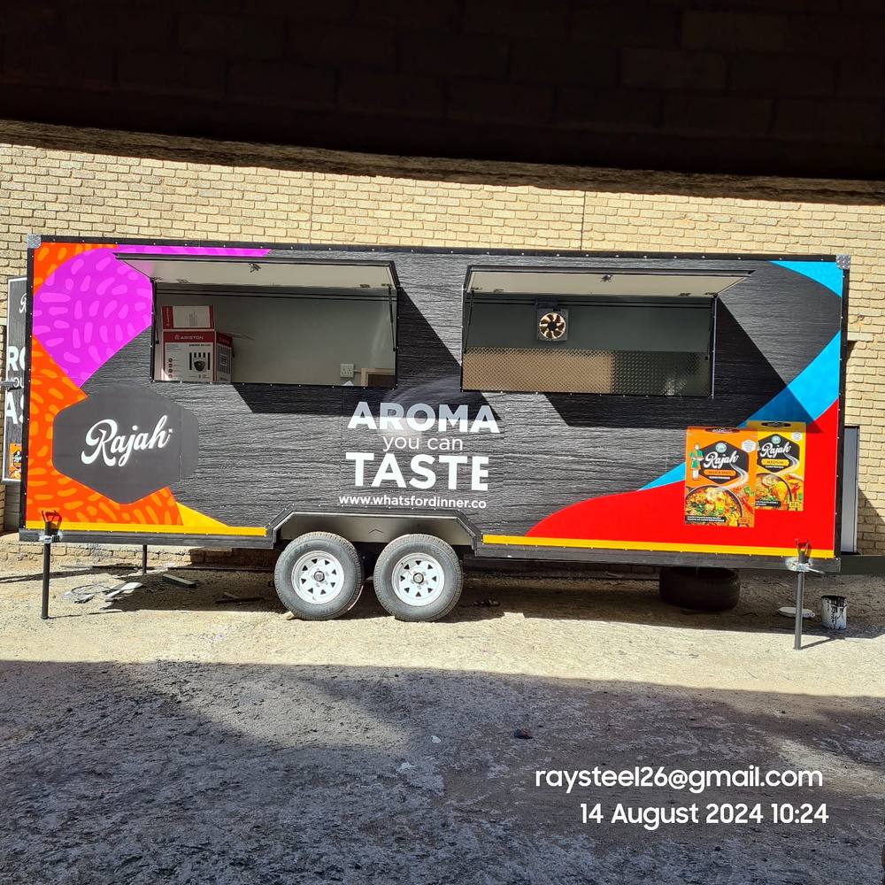 Ray SteelWorks branded Rajah mobile kitchen trailer